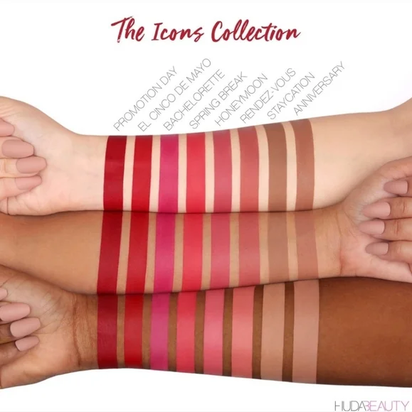 NIB-HUDA BEAUTY Matte Lipstick-Sping Break - Picture 3 of 7